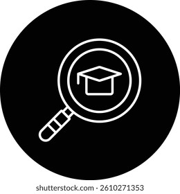 University Search vector icon. Can be used for printing, mobile and web applications.