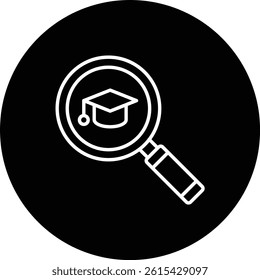 University Search vector icon. Can be used for printing, mobile and web applications.