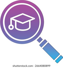 University Search vector icon. Can be used for printing, mobile and web applications.