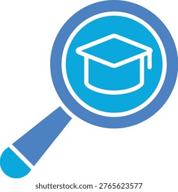 University Search vector icon. Can be used for printing, mobile and web applications.