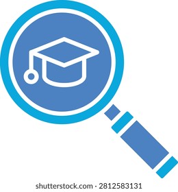 University Search vector icon. Can be used for printing, mobile and web applications.