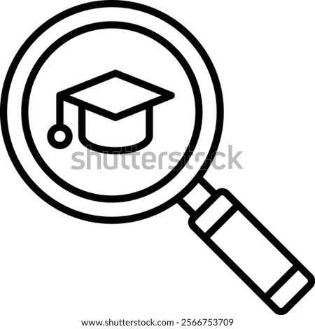 University Search vector icon. Can be used for printing, mobile and web applications.