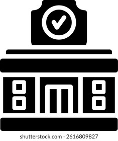 University Security Glyph Vector Icon Design