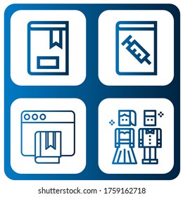 university simple icons set. Contains such icons as Book, Medical book, Ebook, Prom night, can be used for web, mobile and logo