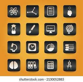 University simply icons for web and user interface