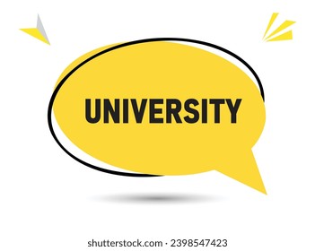 University speech bubble text. Hi There on bright color for Sticker, Banner and Poster. vector illustration.