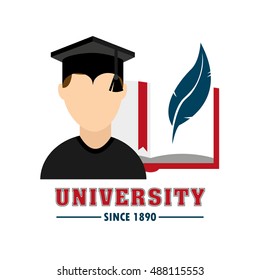 university student graduation icon vector illustration design