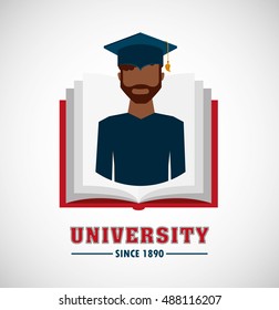 university student graduation icon vector illustration design