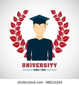 university student graduation icon vector illustration design