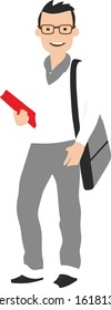 University student graphics cartoon vector