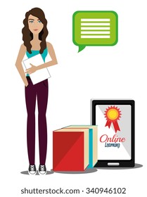 University students graduation graphic design, vector illustration eps10