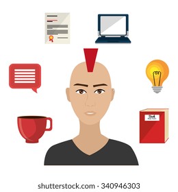University students graduation graphic design, vector illustration eps10