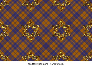 University Tartan with patterns.  Seamless pattern for fabric, kilts, skirts, plaids, interior decoration.. The basis is Auburn University tartan