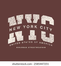 University Varsity College campus trend collegiate teams NYC American city uni Font Fashion apparel USA Trending Graphic Tee t-shirt logo slogan artwork