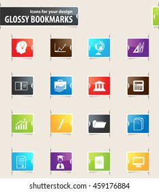 University vector bookmark icons for your design