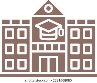 University vector icon. Can be used for printing, mobile and web applications.