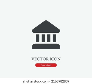 University vector icon. Editable stroke. Symbol in Line Art Style for Design, Presentation, Website or Mobile Apps Elements, Logo. Courthouse symbol illustration. Pixel vector graphics - Vector
