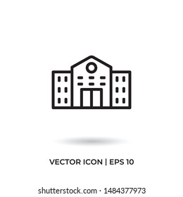 University vector icon in modern design style for web site and mobile app