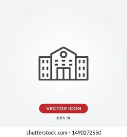 University vector icon in modern design style for web site and mobile app