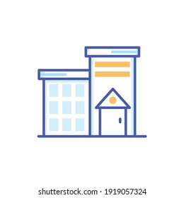 University vector icon style illustration. EPS 10