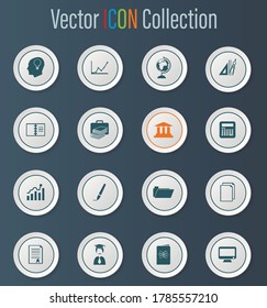 University vector icons for user interface design