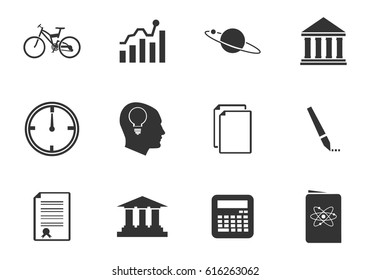 University vector icons for user interface design