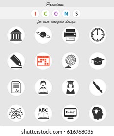 university vector icons for user interface design
