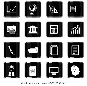 university vector icons for user interface design
