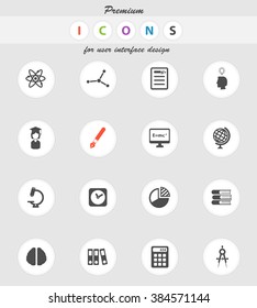 University vector icons for web sites and user interface