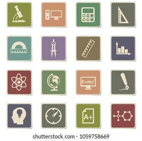 university vector icons for web and user interface design