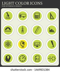 university vector icons for web and user interface design