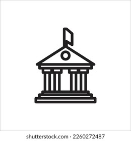 nuevo icono de la línea vector universitaria