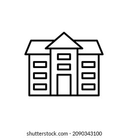 University vector outline icon for web isolated on white background EPS 10 file