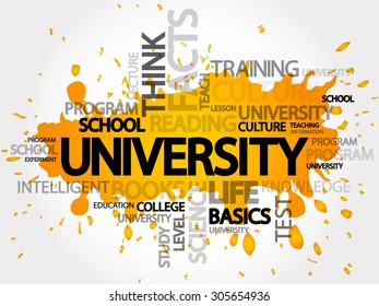 UNIVERSITY word cloud, education concept