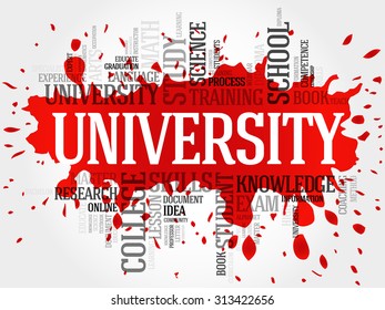 UNIVERSITY word cloud, education concept