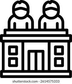 University Workshop Line Vector Icon Design