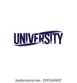 University Written Text Typography Vector Illustration Template with Academic Background Wallpaper for Educational and Inspirational Concept Design