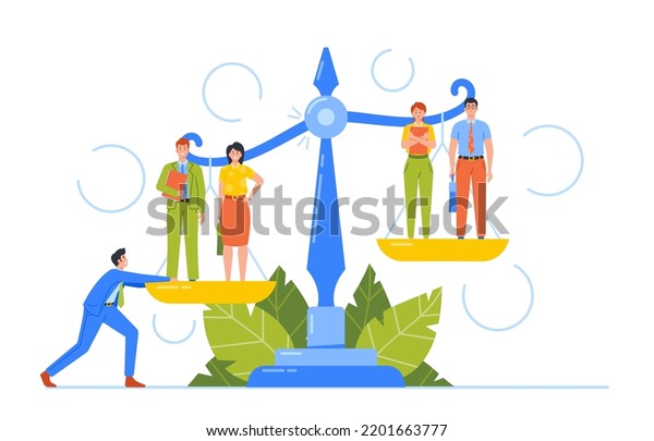 Unjust Advantage Inequality Discrimination Fairness Work Stock Vector ...