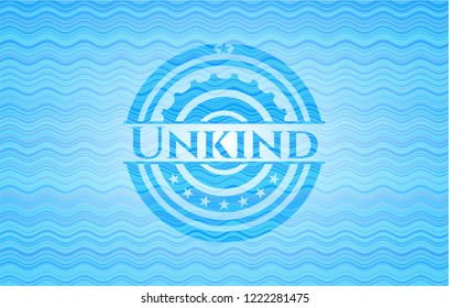 Unkind water emblem background.