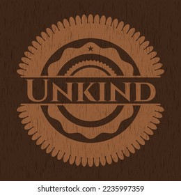 Unkind wood emblem. Retro. Vector Illustration. 