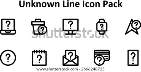 Unknown - 10 Vector Icons in Bold Outline Style