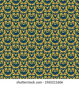 Unknown abstract Imitation gold with blue design seamless patterns. A seamless vector background. blue with Imitation gold ornament. Graphic modern pattern. Simple graphic design. abstract Imitation 