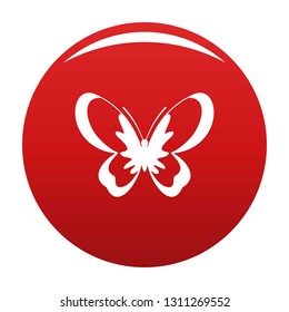 Unknown butterfly icon. Simple illustration of unknown butterfly vector icon for any design red