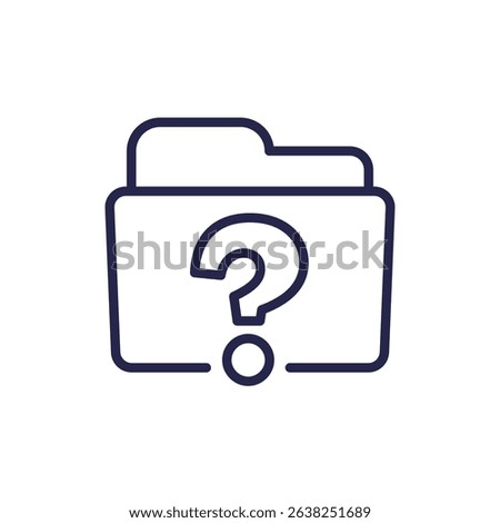 unknown category line icon with folder