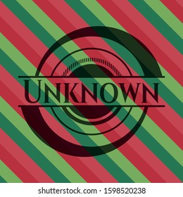 Unknown christmas emblem. Vector Illustration. Detailed.