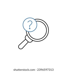 unknown concept line icon. Simple element illustration.unknown concept outline symbol design.