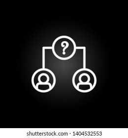unknown contact neon icon. Elements of intelligence set. Simple icon for websites, web design, mobile app, info graphics