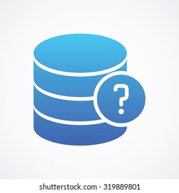 Unknown Database icon in flat style