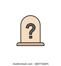unknown, death, grave outline icon. detailed set of death illustrations icons. can be used for web, logo, mobile app, UI, UX