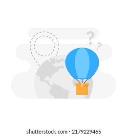 unknown delivery address location concept illustration flat design vector eps10. modern graphic element for landing page, empty state ui, infographic, icon